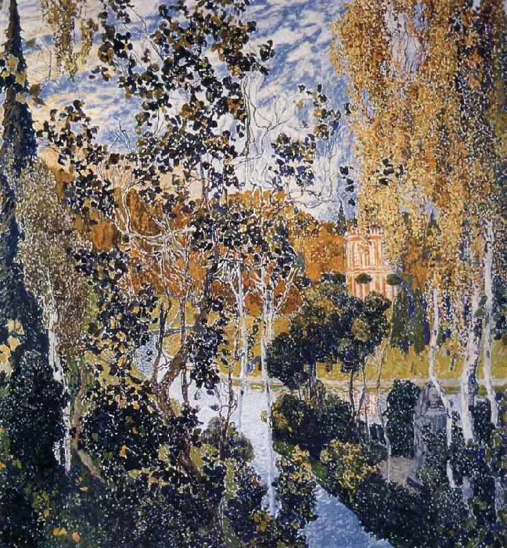 Alexander Yakovlevich GOLOVIN The view of PAVLOV France oil painting art